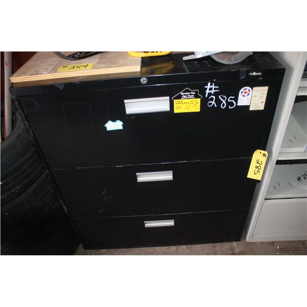 BLACK FILING CABINET