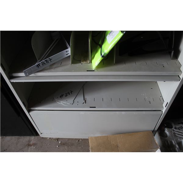 GREY CABINET C/W ELECTRIC AND HAND TOOLS