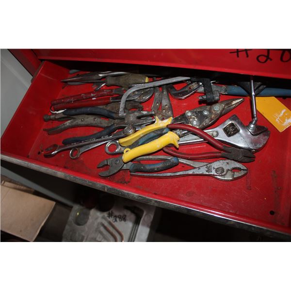 RED TOOL BOX C/W CONTENTS
