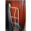 Image 1 : 2 WHEEL CART, FISHING ROD CASE AND GREY CABINET