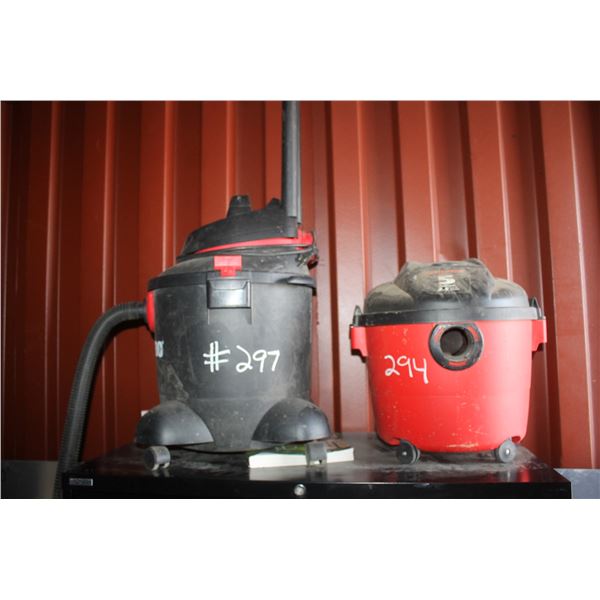2 SHOP VACUUMS