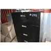 Image 1 : BLACK FILING CABINET, 4 DRAWERS