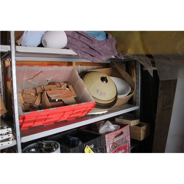 VARIETY OF STAPLES, HINGES, NAILS, ETC