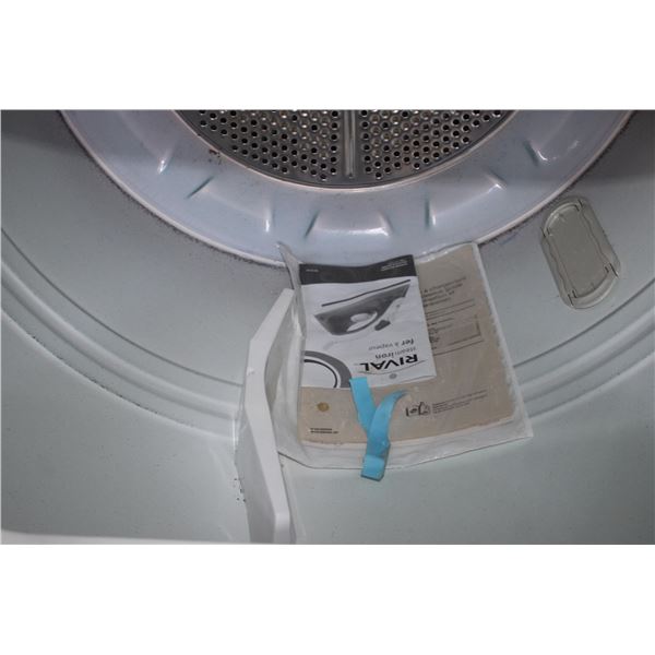 MOFFAT ELECTRIC DRYER (AS NEW) BUT MISSING ONE KNOB