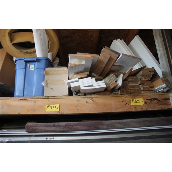 QTY OF BASEBOARD TRIM, DOORS, SINKS