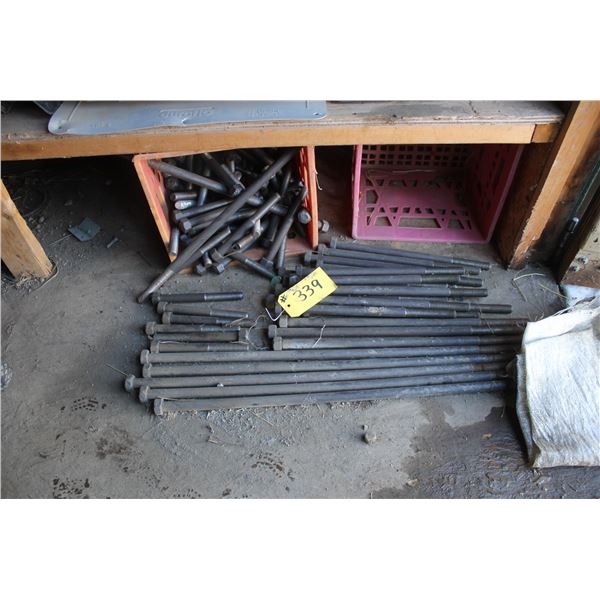QTY OF BLACK BOLTS VARIOUS LENGTHS