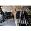 Image 1 : QTY OF MISC. CHAINS, JACK HAMMER BITS, STEEL RODS, ROLLS OF PLASTIC, QTY OF ROPE, BOX OF DUROVENTS A