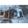 Image 1 : AUGER EXT., TIRE CHAINS, LEG BOLTS, METAL BRACKETS