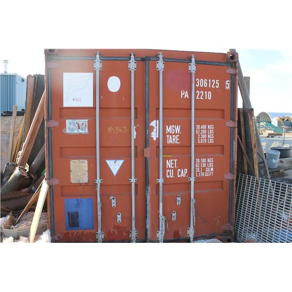 20' SEACAN (CANNOT BE MOVED TIL FRIDAY NOON, FEB 25TH)