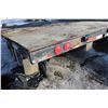 Image 4 : TANDEM AXEL FLAT DECK C/W PINDLE HITCH, JACK AND SPARE (NO SERIAL #) SOLD FOR FARM USE ONLY