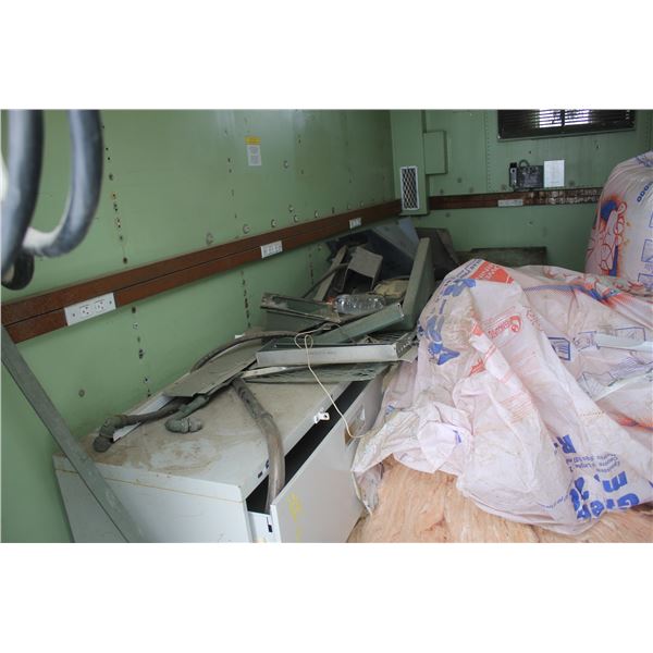 CONTENTS OF LOT #419. INSULATION, CABINETS AND MISC.