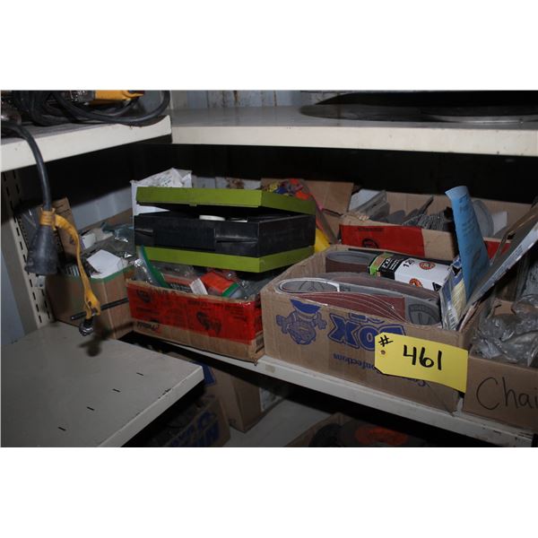 SANDING PAPER, AIR COUPLERS, MISC. VALVES, ETC