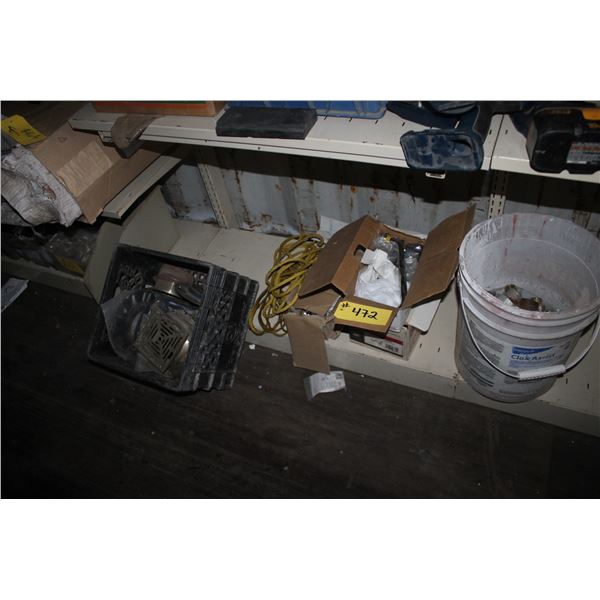 DRAIN VENTS, FITTINGS AND MISC. ROPE