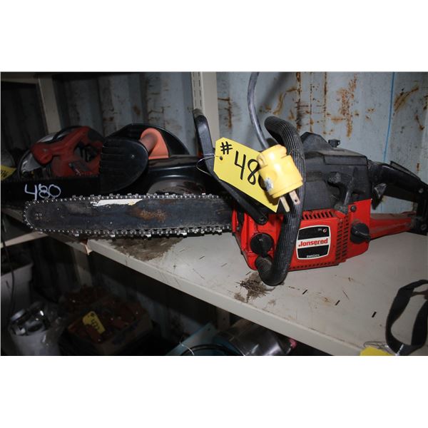 JONSERED CHAINSAW AND ELECTRIC CHAINSAW