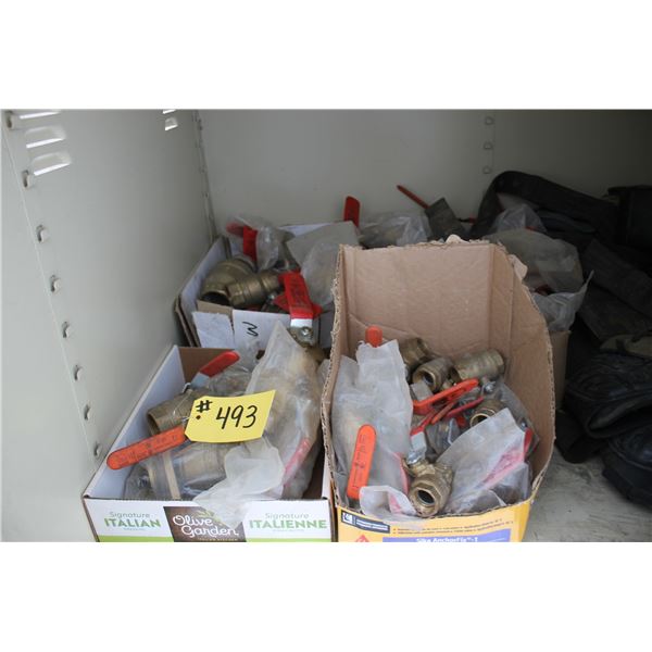 4 BOXES OF BRASS VALVES