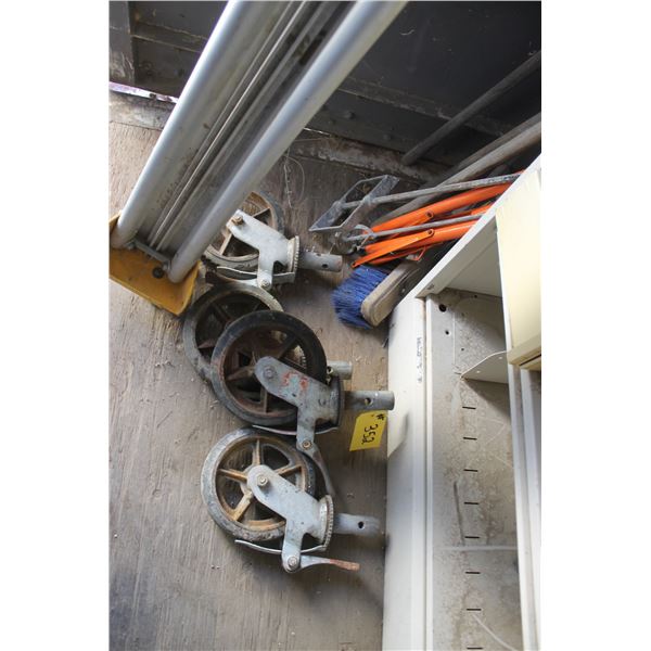 4 SCAFFOLD WHEELS