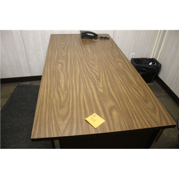 DESK, PHONE AND GREY CHAIR. ARE LOCATED IN REDWATER, JDR INSURANCE OFFICE, 1 BLOCK EAST OF THE TREAS