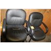 Image 1 : 2 BLACK OFFICE CHAIRS. ARE LOCATED IN REDWATER, JDR INSURANCE OFFICE, 1 BLOCK EAST OF THE TREASURY B