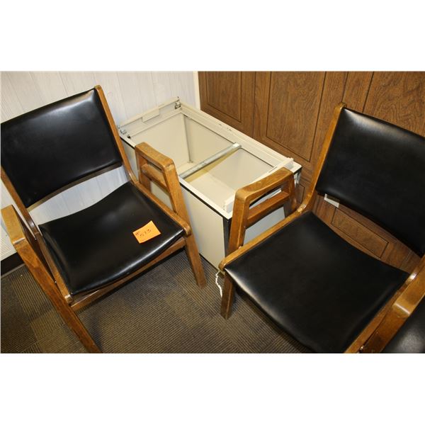 2 CHAIRS, CABINET AND CARPET RUNNER. ARE LOCATED IN REDWATER, JDR INSURANCE OFFICE, 1 BLOCK EAST OF