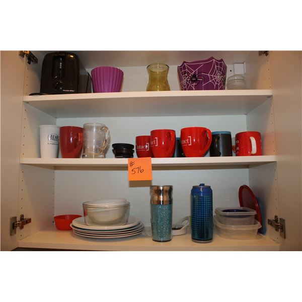 TOASTER, CUPS AND SILVERWARE. ARE LOCATED IN REDWATER, JDR INSURANCE OFFICE, 1 BLOCK EAST OF THE TRE