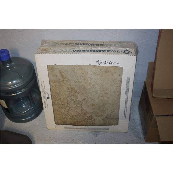 2 BOXES OF CERAMIC TILE. ARE LOCATED IN REDWATER, JDR INSURANCE OFFICE, 1 BLOCK EAST OF THE TREASURY