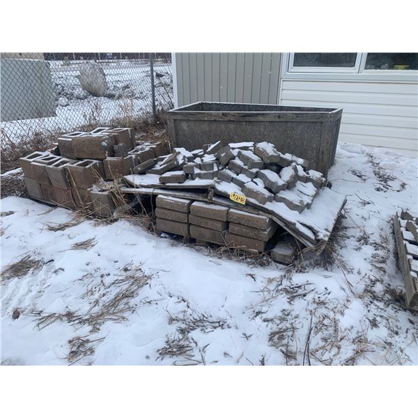 QTY OF LANDSCAPE BLOCKS AND BRICKS
