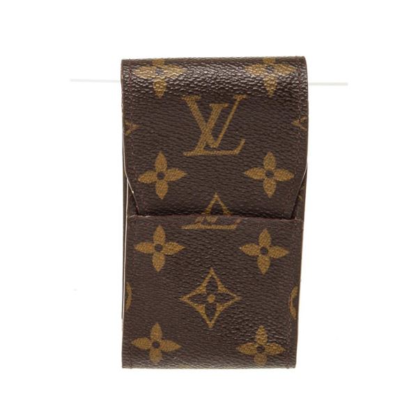 Louis Vuitton Brown Monogram Canvas Cigarette Case Clutch Bag