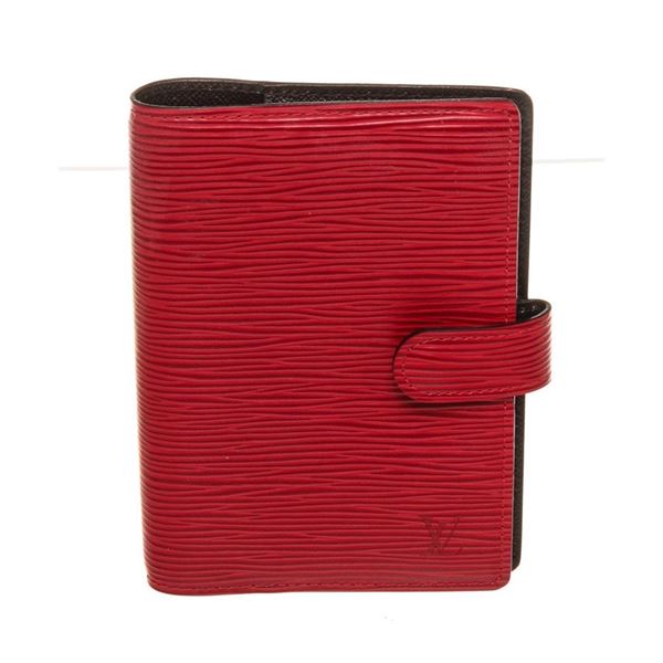 Louis Vuitton Red Epi Leather Agenda PM Wallet