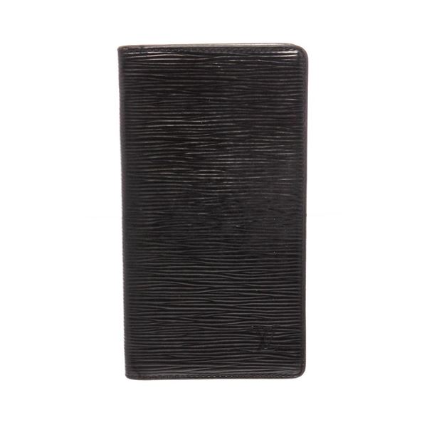 Louis Vuitton Black Epi Leather Vertical Wallet