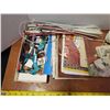 Image 2 : lot of vintage crafting materials, knitting, thread, books, etc