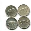 Image 1 : 4 silver 1967 Canadian quarters
