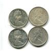 Image 2 : 4 silver 1967 Canadian quarters