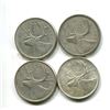 Image 1 : 4 silver Canadian quarters