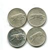 Image 1 : 4 silver 1967 Canadian quarters