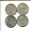 Image 2 : 4 silver Canadian quarters