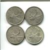 Image 1 : 4 silver Canadian quarters