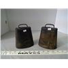 Image 1 : 2 Vintage Brass Cow Bells