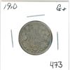 Image 1 : 1910 Canadian Silver Twenty-five Cent Piece