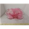 Image 1 : Rose Colored Art Glass Dish