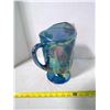 Image 2 : Carnival Glass Blue Pitcher