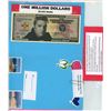 Image 2 : Two Hand Crafted Greeting Cards, 1 Elvis Million Note, 1 lucky penny