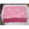 Image 1 : Pink/White Blanket - About 4x6ft.