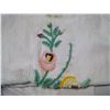 Image 2 : White Blanket w/ Flowers, Double Chinell - About 4x8ft.