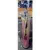 Image 1 : Pink Golf Bag w/ Lot of Clubs (11) - Spalding, Northwestern Golf, etc.