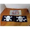 Image 1 : Novelty Nevada "SLOTS" License Plate, 2 Skull Design Plates