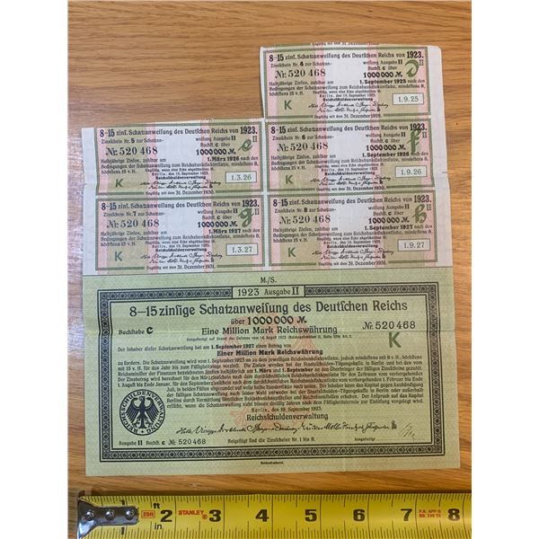 1923 GERMAN STOCK CERTIFICATE