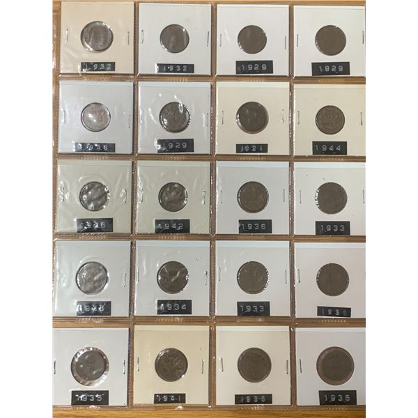CANADIAN SMALL CENT PAGE LOT 20s 30s 40s