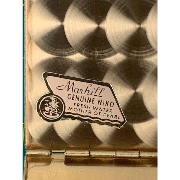 VINTAGE MARHILL NIKO MOTHER OF PEARL CIGARETTE CASE