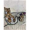 Image 4 : CAT AND MOUSE STAINED GLASS STYLE LAMPS WORKING