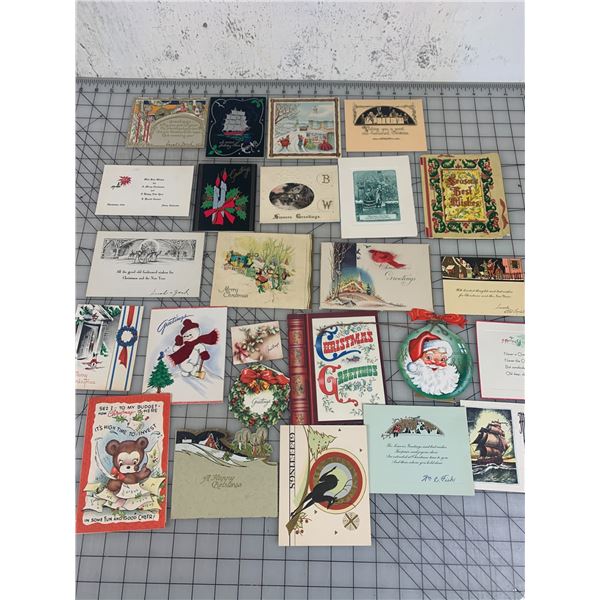 LOT OF VINTAGE CHRISTMAS CARDS AND POST CARDS